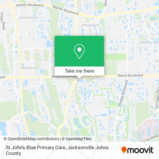 St John's Blue Primary Care map