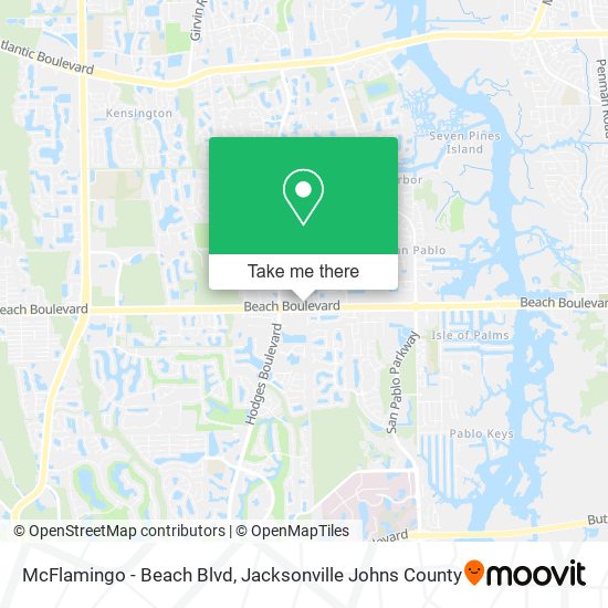 McFlamingo - Beach Blvd map
