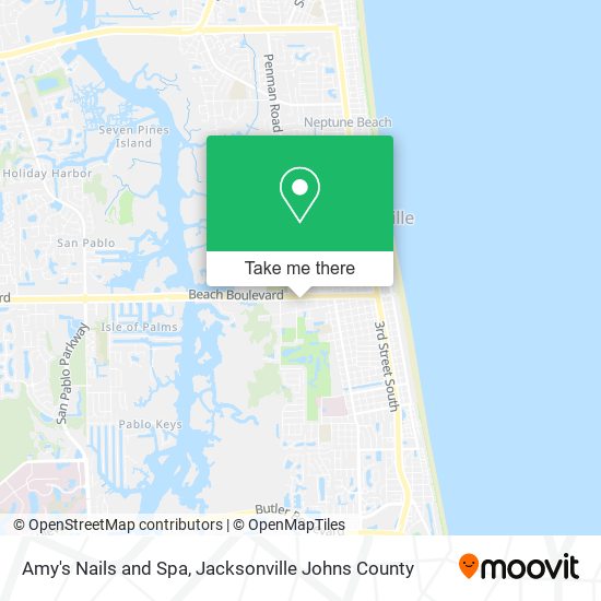Amy's Nails and Spa map