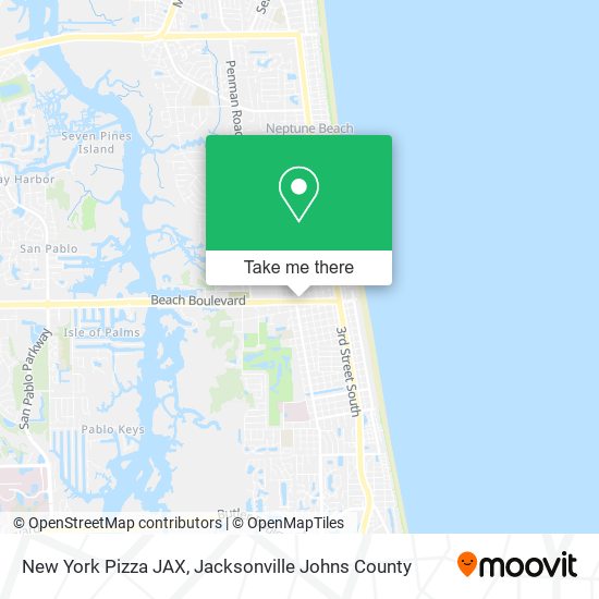 New York Pizza JAX map
