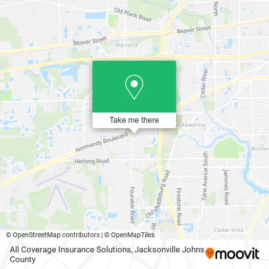 All Coverage Insurance Solutions map