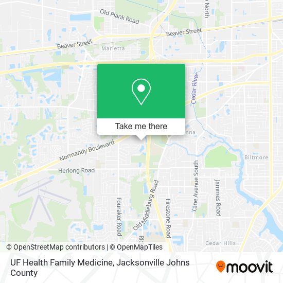 UF Health Family Medicine map