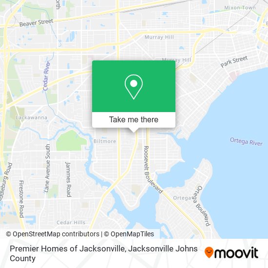 Premier Homes of Jacksonville map