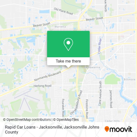 Rapid Car Loans - Jacksonville map