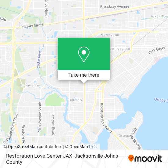 Restoration Love Center JAX map