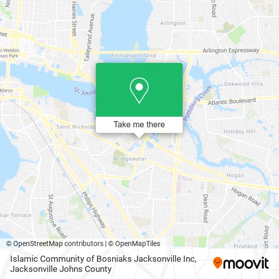 Islamic Community of Bosniaks Jacksonville Inc map