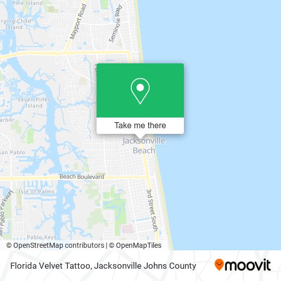 Mapa de Florida Velvet Tattoo