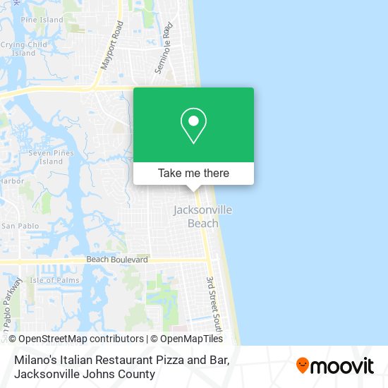 Milano's Italian Restaurant Pizza and Bar map