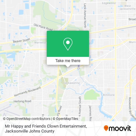 Mr Happy and Friends Clown Entertainment map
