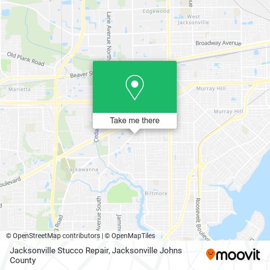 Jacksonville Stucco Repair map