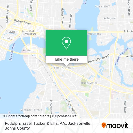Rudolph, Israel, Tucker & Ellis, P.A. map