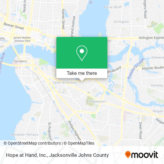 Hope at Hand, Inc. map
