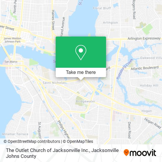 The Outlet Church of Jacksonville Inc. map