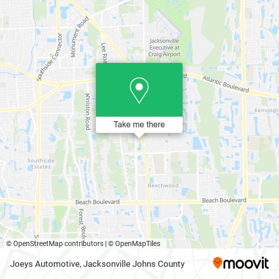 Joeys Automotive map