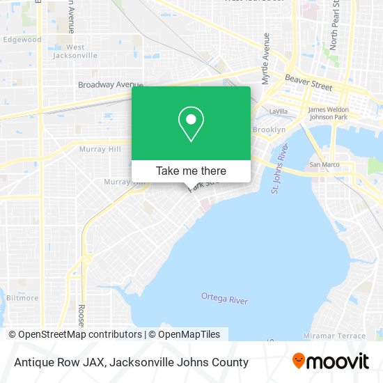 Antique Row JAX map