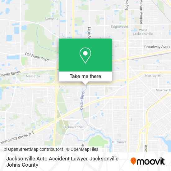 Jacksonville Auto Accident Lawyer map