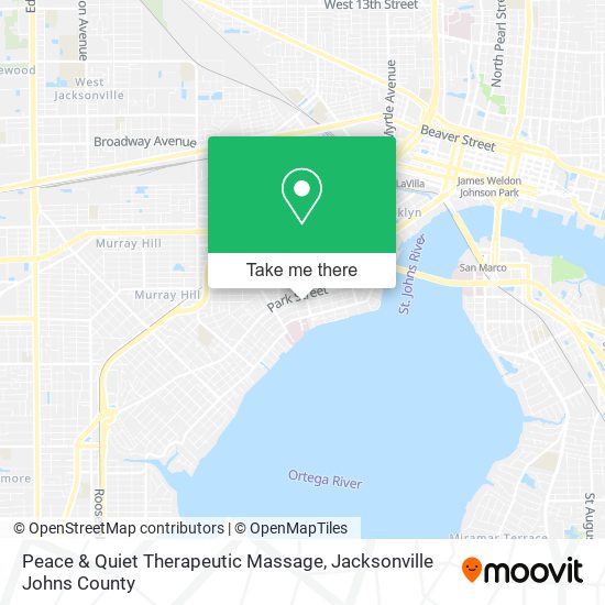 Peace & Quiet Therapeutic Massage map