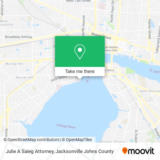 Julie A Saieg Attorney map