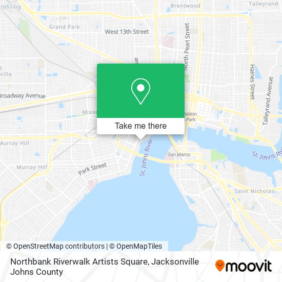 Northbank Riverwalk Artists Square map