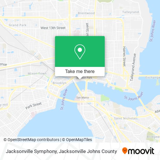 Jacksonville Symphony map