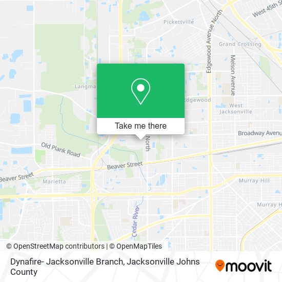 Mapa de Dynafire- Jacksonville Branch