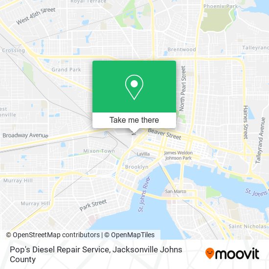 Mapa de Pop's Diesel Repair Service