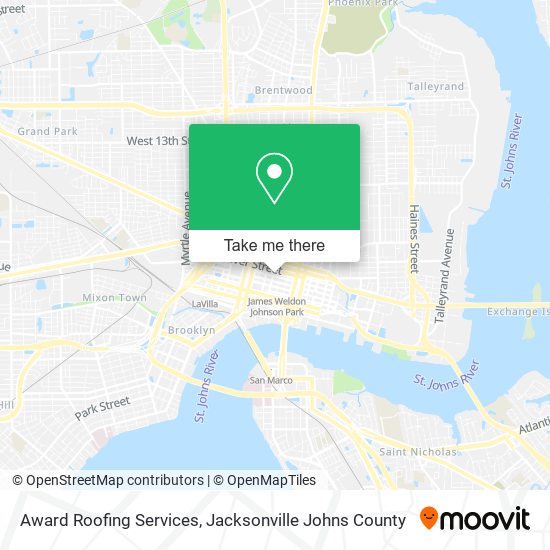 Award Roofing Services map