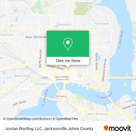 Mapa de Jordan Roofing, LLC