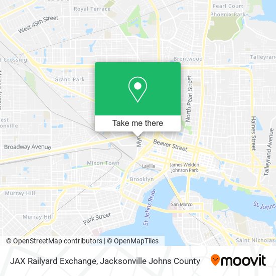 JAX Railyard Exchange map