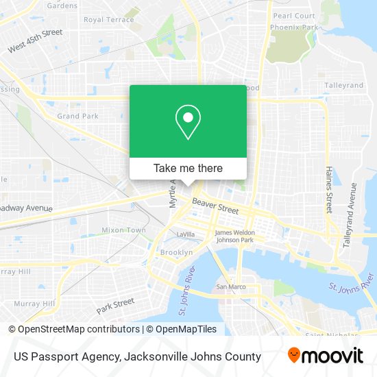 Mapa de US Passport Agency
