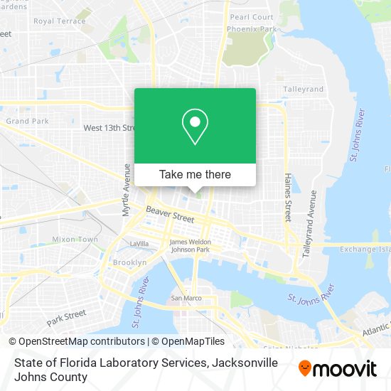 State of Florida Laboratory Services map