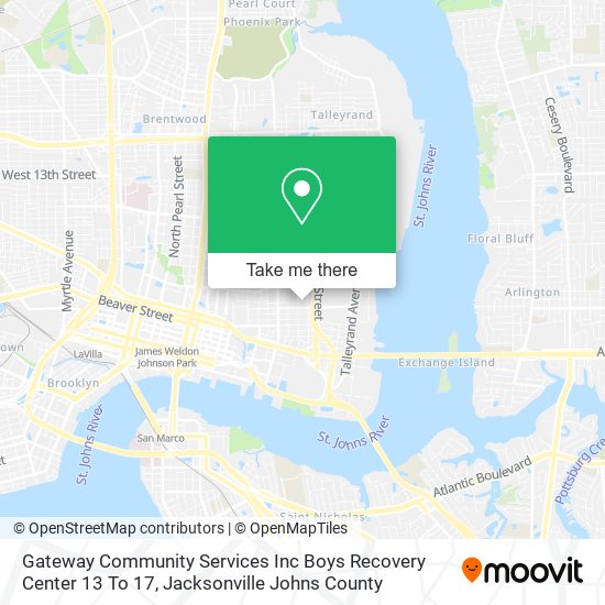 Mapa de Gateway Community Services Inc Boys Recovery Center 13 To 17