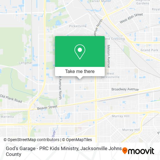 God's Garage - PRC Kids Ministry map