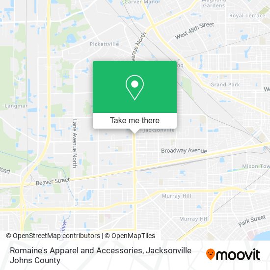 Romaine's Apparel and Accessories map
