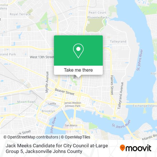 Mapa de Jack Meeks Candidate for City Council at-Large Group 5