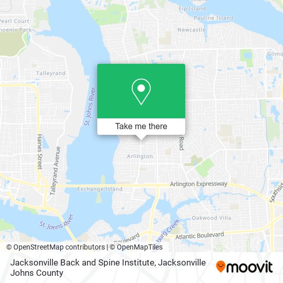 Jacksonville Back and Spine Institute map