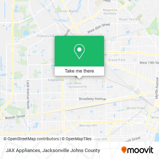 JAX Appliances map