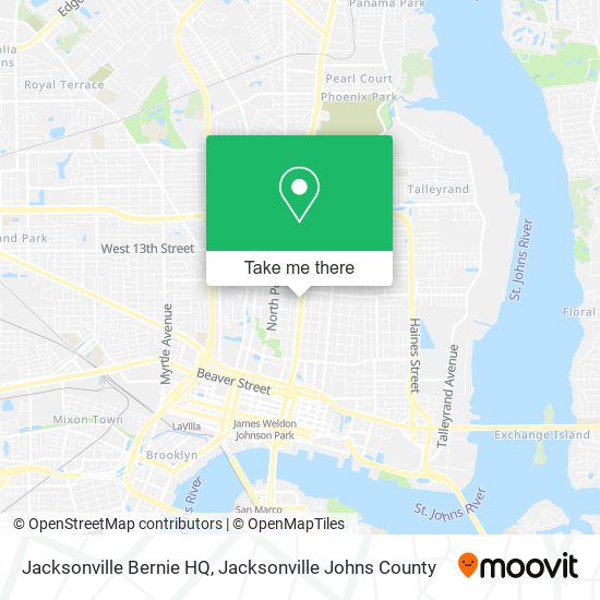 Jacksonville Bernie HQ map