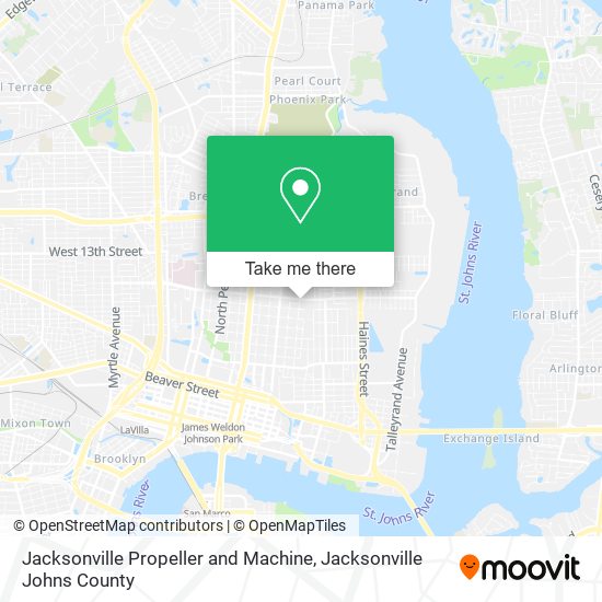 Jacksonville Propeller and Machine map
