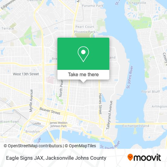 Eagle Signs JAX map
