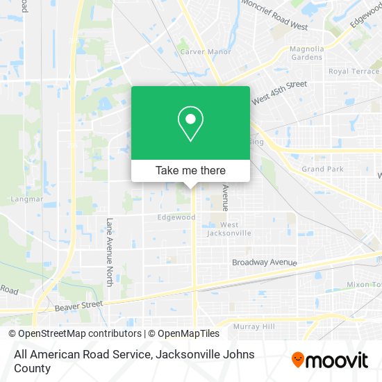 Mapa de All American Road Service