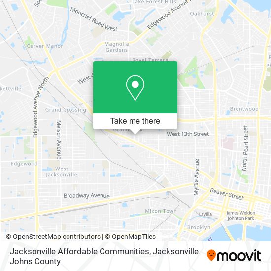 Mapa de Jacksonville Affordable Communities