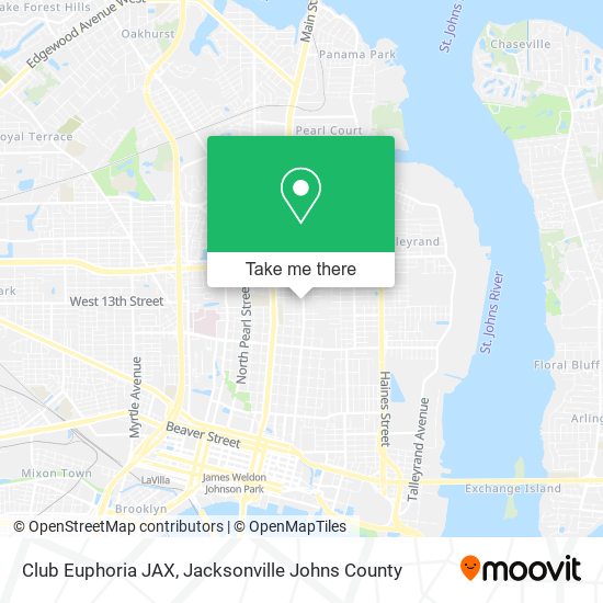 Club Euphoria JAX map