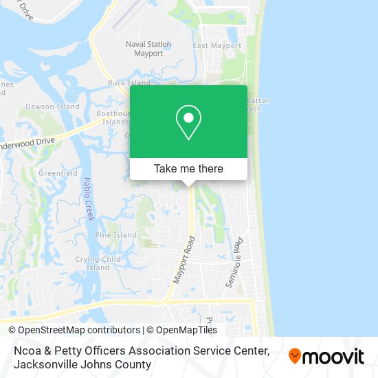 Ncoa & Petty Officers Association Service Center map