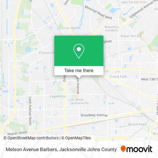 Melson Avenue Barbers map