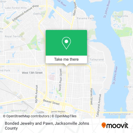 Bonded Jewelry and Pawn map