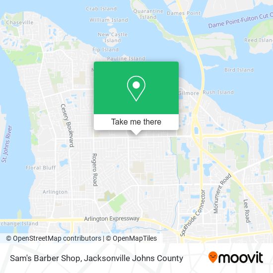 Sam's Barber Shop map