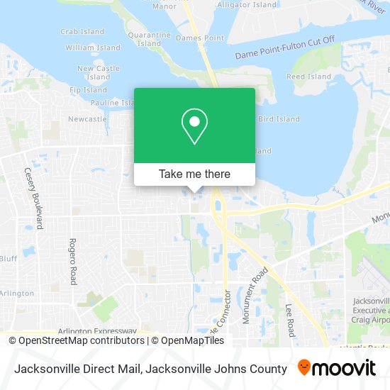 Jacksonville Direct Mail map