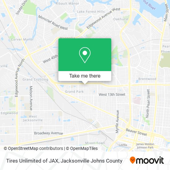 Tires Unlimited of JAX map