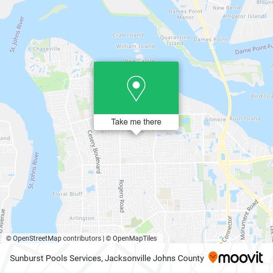 Mapa de Sunburst Pools Services